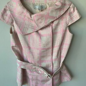 Tahari jacket and skirt. Pink and cream. Very good condition!